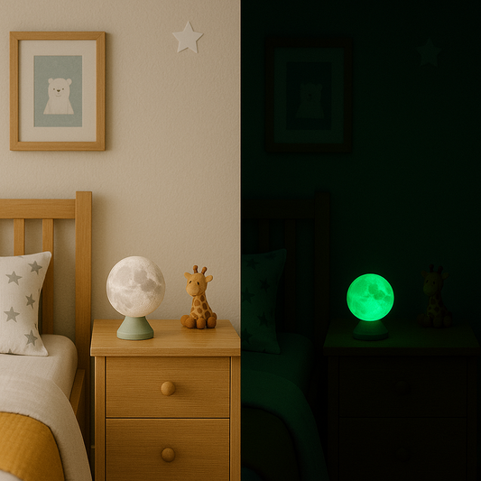 Lune phosphorescente - Lampe de chevet