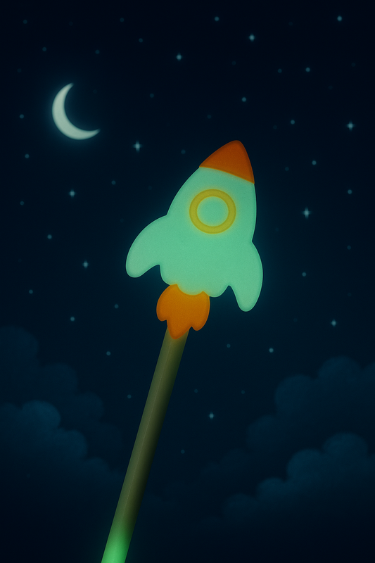 🚀 Baguette Magique Fusée Phosphorescente