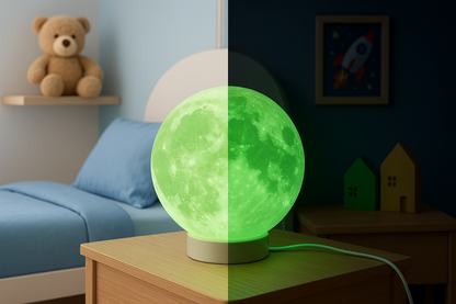 Lune phosphorescente - Lampe de chevet